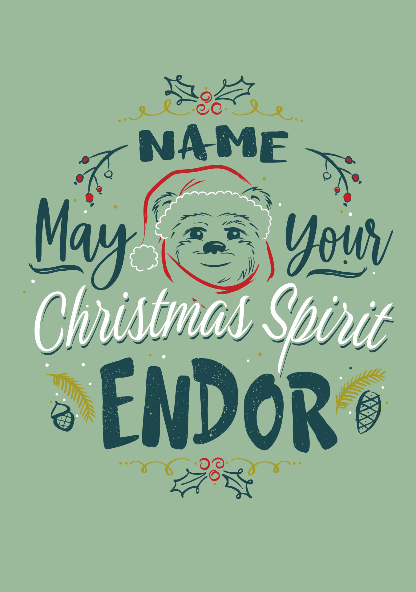 Star Wars Endor Christmas Card