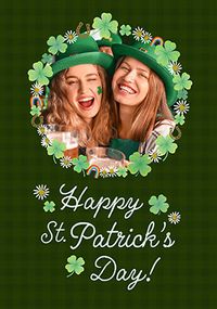 Tap to view Happy St Patrick's Day Shamrock Photo Upload Card