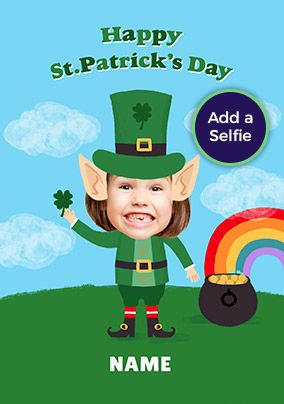 Photo of Leprechaun Photo Upload St Patrick's Day Card