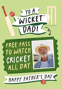 Tap to view Free Cricket Pass Father's Day Card
