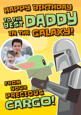 The Mandalorian - Best Daddy Photo Birthday Card