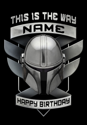 The Mandalorian - Personalised Birthday Card