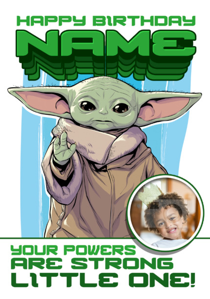 ZDICS - OOL Mandalorian - The Child Personalised Birthday Card
