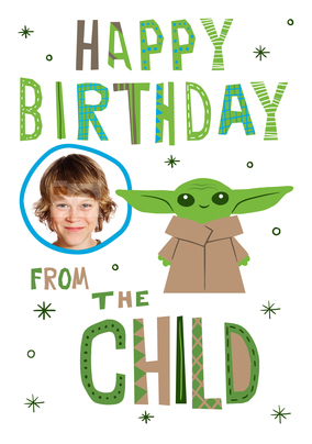 The Mandalorian - The Child Photo Birthday Card