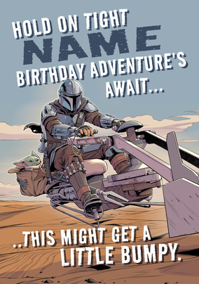 Mandalorian - A Little Bumpy Personalised Birthday Card