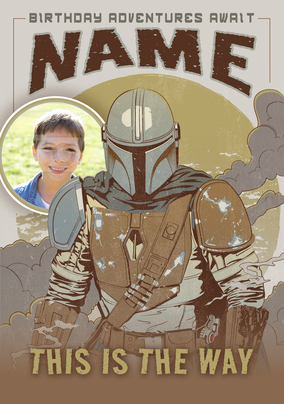 The Mandalorian - Birthday Adventures Photo Card