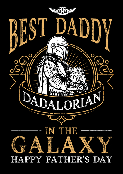 Mandalorian - Best Daddy Personalised Father's Day Card