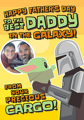 Mandalorian - Best Daddy Photo Father's Day Card