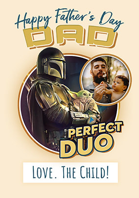 Mandalorian The Child Photo Father's Day Card