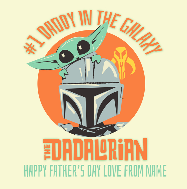 The Mandalorian - Number 1 Dadalorian Father's Day Square Card