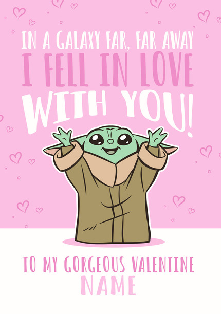 Star Wars Fell in Love Valentines Card
