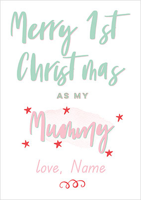 1st Christmas as Mummy Personalised Card