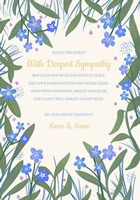 Tap to view Sympathy Verse Personalised Floral Card for Family
