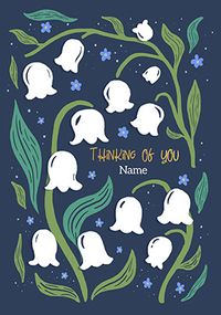 Tap to view Lily of the Valley Thinking of You Personalised Card