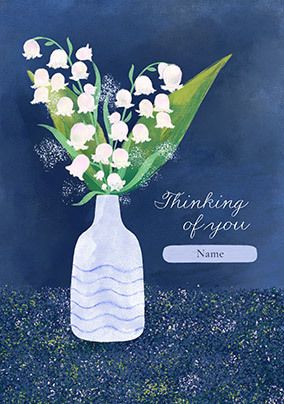 Photo of Lily of the Valley Vase Thinking of You Card