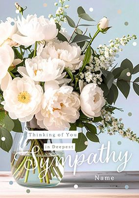 Photo of Photographic White Floral Sympathy Card