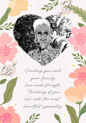 Sympathy Verse Thinking of You Photo Card