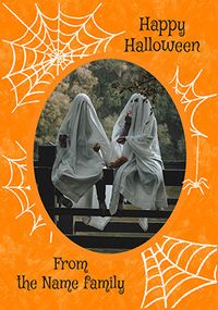 Tap to view Cobwebs Photo Halloween Card