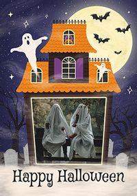 Tap to view Haunted House Halloween Photo Card