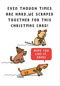 Scraped Together Personalised Christmas Card