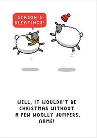 Woolly Jumpers Personalised Christmas Card
