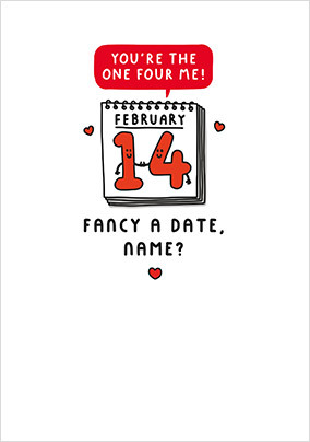 Fancy a Date Personalised Valentine's Day Card