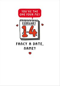 Tap to view Fancy a Date Personalised Valentine's Day Card