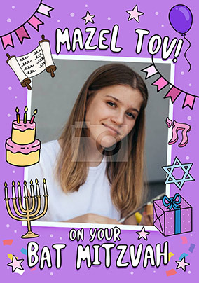 Batmitzvah Photo Card