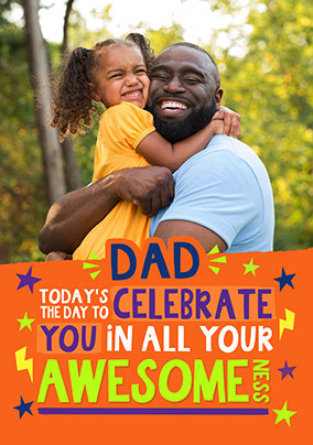 Celebrate Dad Personalised Birthday Card