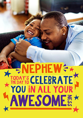 Celebrate Nephew Personalised Birthday Card