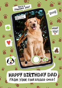 Tap to view Pawsome Dad from the Photo  Dog Birthday Card