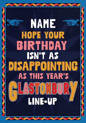 Disappointing Line-up Birthday Card