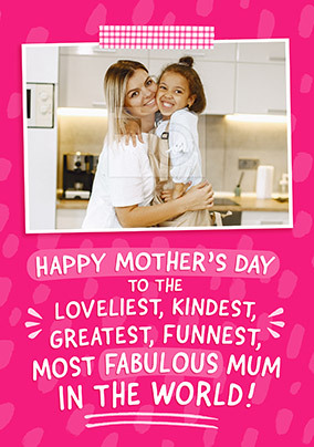 Most Fabulous Personalised Mothers Day Card