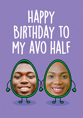 Avo Half Photo Birthday Card