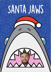 Santa Jaws Photo Christmas Card