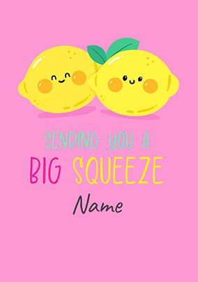 Photo of Thinking of You Personalised Big Squeeze Card