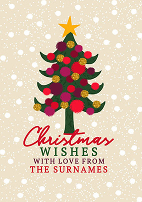 Artic Kisses Christmas Tree Card