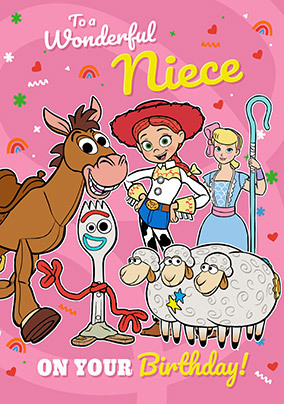 Toy Story Wonderful Niece Birthday Card