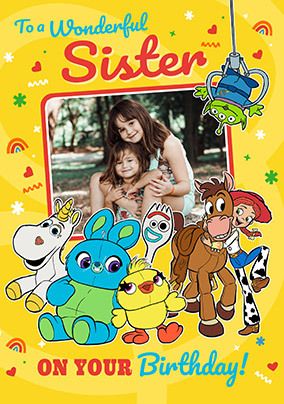 Photo of Toy Story Sister Birthday Photo Card