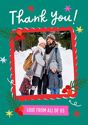 From All of Us Xmas Thank You Photo Card