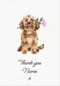 Tap to view Illustrated Dog Personalised Thank You Card
