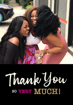 Simple Bold Thank You Very Much Photo Card
