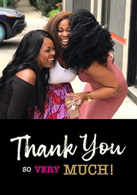 Tap to view Simple Bold Thank You Very Much Photo Card