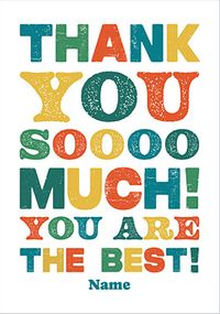 Tap to view Letterpress Personalised Thank You Card