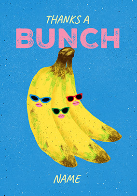 Graphic Bananas Personalised Thank You Card