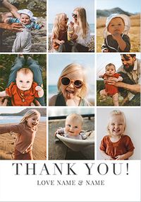 Tap to view Simple 9 Photo Upload Thank You Card