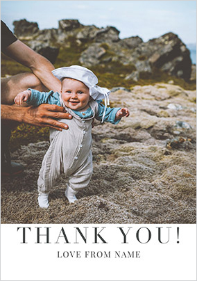 Simple Photo Upload Thank You Card