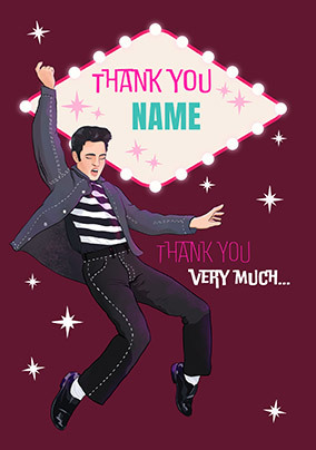 Elvis Thank You Card