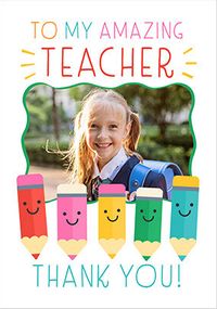 Tap to view Amazing Teacher Photo Upload Card
