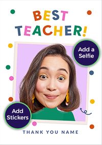 Tap to view Funky Faces Green Blouse Thank You Teacher Card